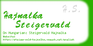 hajnalka steigervald business card